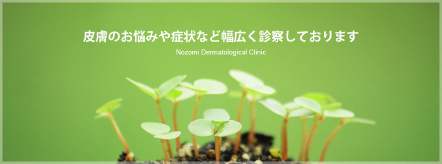 名古屋市北区の皮膚科 のぞみクリニックです。皮膚のお悩みや症状などお子様からご年配の方まで幅広く診察しております。